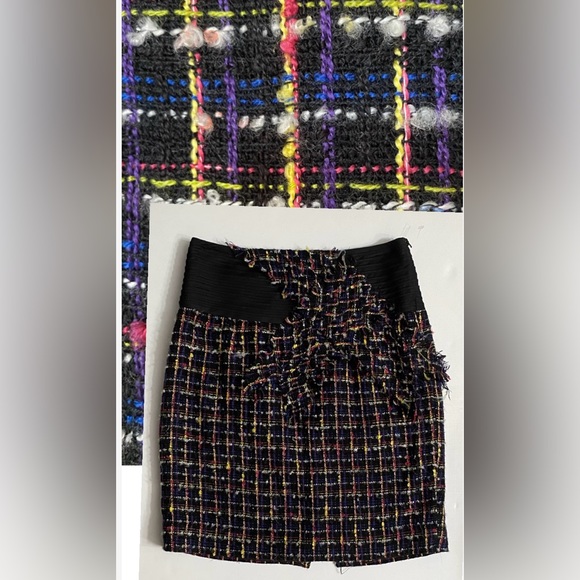 Anthropologie Taikonhu Academia Tweed Black Skirt women’s size 2 - Picture 1 of 10